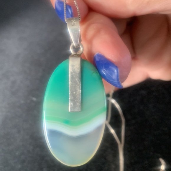 Opal and agate necklace - Picture 3 of 5